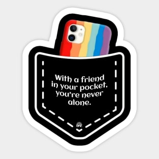 Pocket Friends - White Stitching Sticker